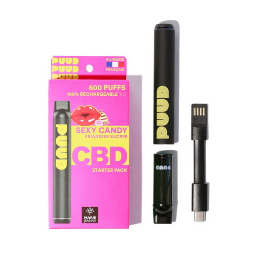 Puff CBD rechargeable PUUD - Sexy Candy Vertu420