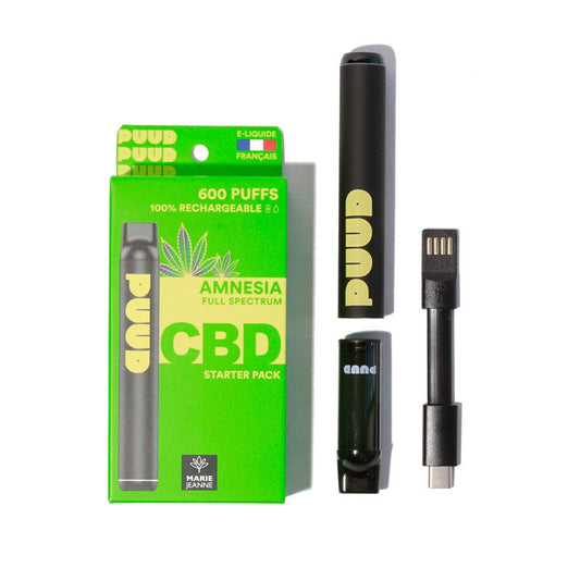 Puff CBD rechargeable PUUD - AMNESIA Vertu420