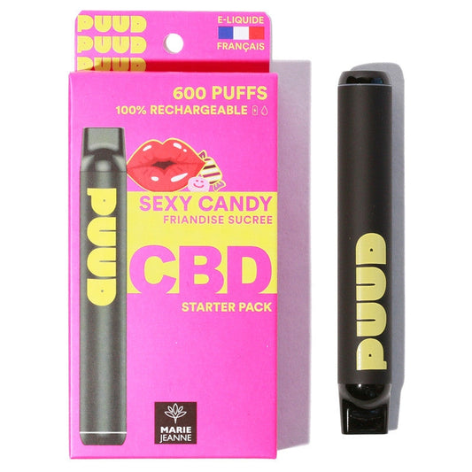 Puff CBD rechargeable PUUD - Sexy Candy Vertu420