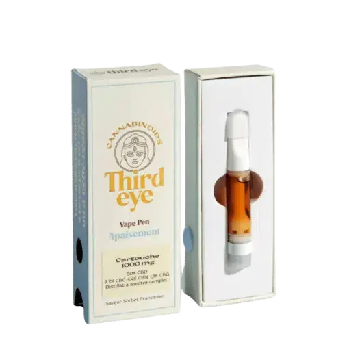 Cartouche APAISEMENT 1ml - Saveur Framboise - ThirdEye Vertu420