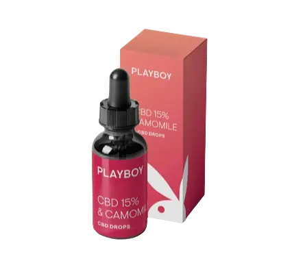GOUTTES DE CBD À 15% SPECTRE COMPLET ET CAMOMILLE PLAYBOY Vertu420