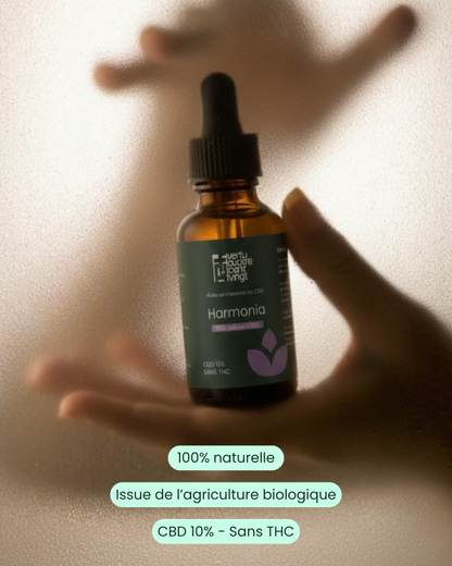 HARMONIA — Huile de CBD 10% Sans THC - BLACK FRIDAY Vertu420