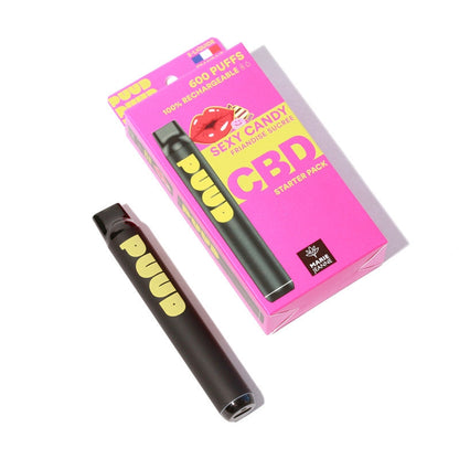 Puff CBD rechargeable PUUD - Sexy Candy Vertu420